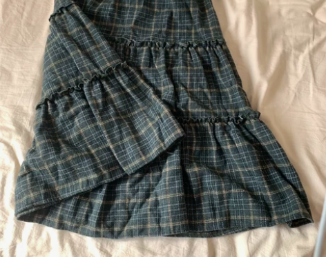 加厚半身蛋糕裙 圣诞 格子 去年买的不会搭...