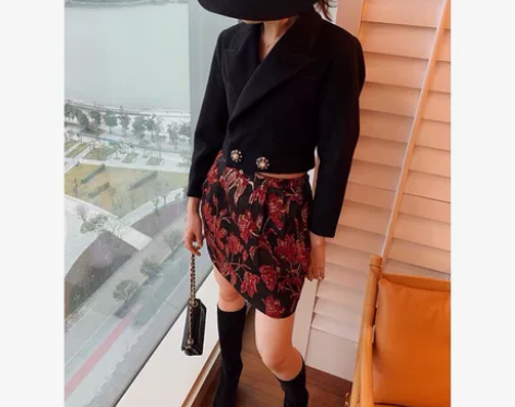 lowey 花开富贵 真丝混纺立体提花花苞...