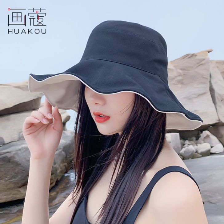 渔夫帽女士遮脸夏季薄款双面防晒紫外线遮阳帽...