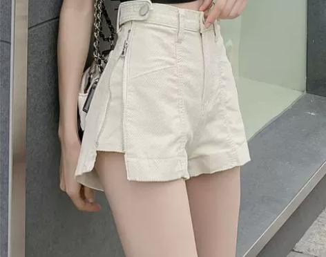 新款韩版女装温柔阔腿裤短热裤薄款夏季修身显...