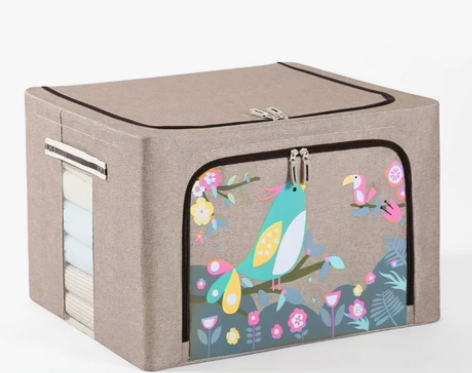 衣柜装衣服收纳箱布艺牛津布大号整理盒箱子可...