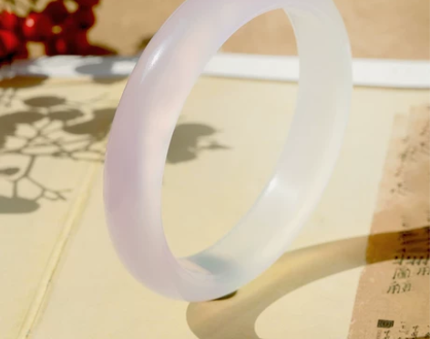 紫罗兰芋泥波波荔枝冻玛瑙手镯纯天然高冰飘淡...