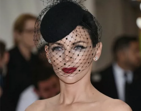 宫廷复古发饰网纱面纱头饰名媛优雅黑色小礼帽...