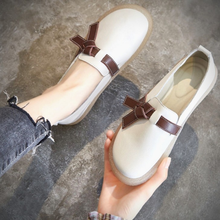 百搭平底鞋单鞋女春秋孕妇鞋防滑软底外穿一脚...