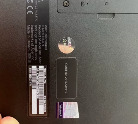 宏基笔记本，2019年12月生产机器，型号...