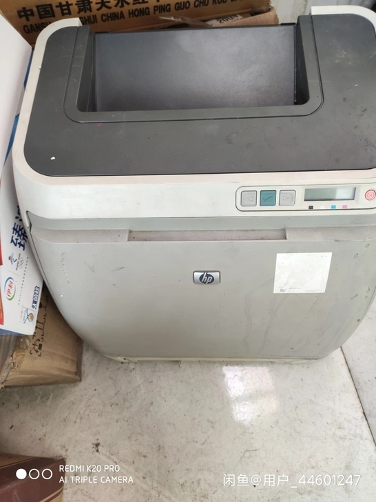 惠普1600激光彩色打印机，简单测试通电，...