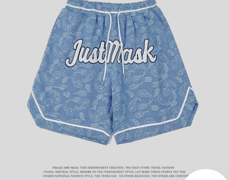 版型超赞2021潮牌棒球短裤男女街头阔腿牛...