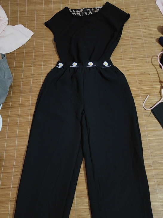 2020秋季新款套装日系小雏菊素色两件套清...