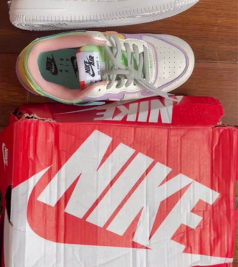 Nike耐克 AF1 Shadow马卡龙板...