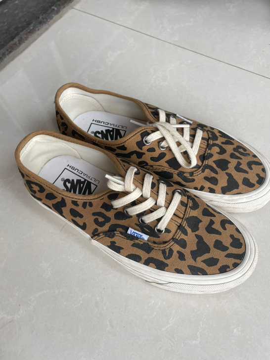 vans超火豹纹款 穿过一次 毒入