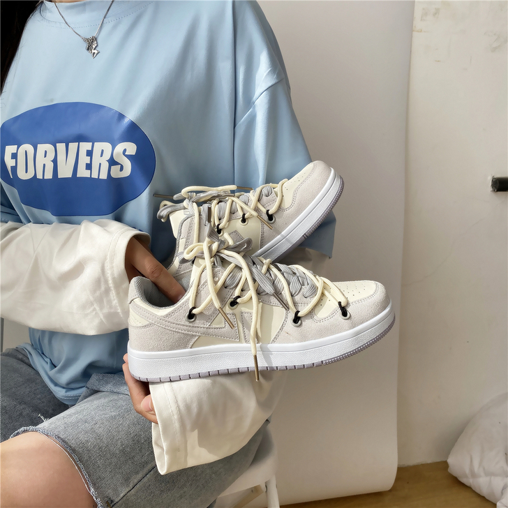 易少年 德训鞋女2021夏季系带国潮鞋百搭...