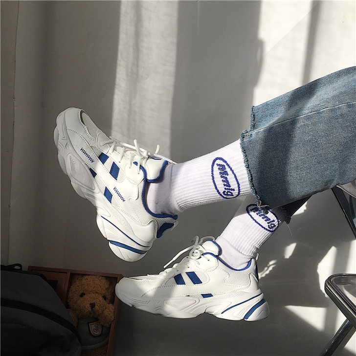 2021夏季新款老爹鞋女ins超火学生小白...