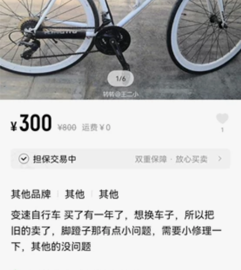 山地车,脚蹬那有点问题,没修,后来买了一个...