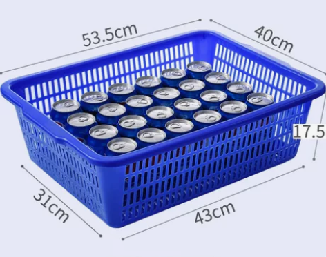 加厚厨房洗菜篮蔬菜彩色塑料篮子配货框子长方...