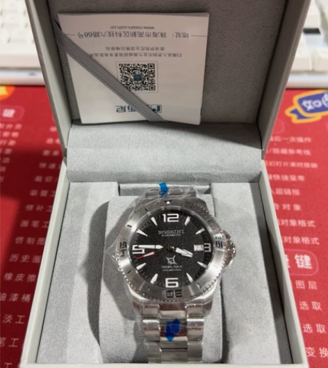 正品罗西尼519955W04A机械男表 感...