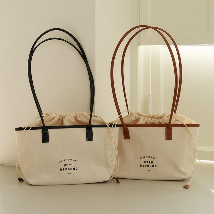 【低价】全新小众设计抽绳帆布包