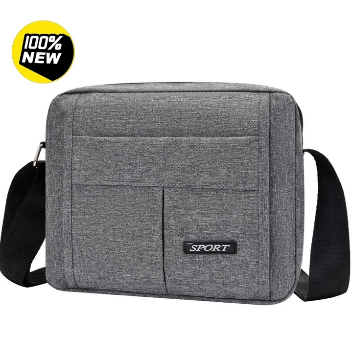 男士单肩包新款防水尼龙布手提斜挎包大容量男...