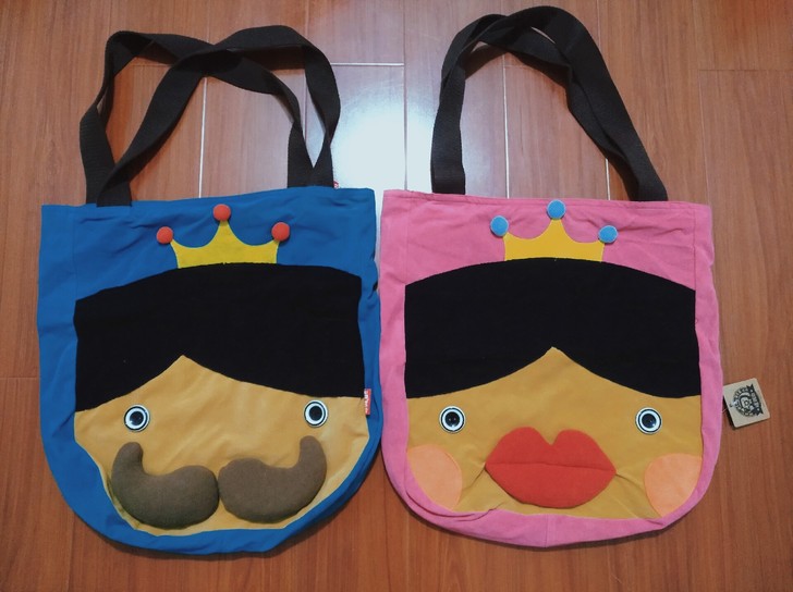 打包出售原创设计国王王后立体帆布大容量拉链...