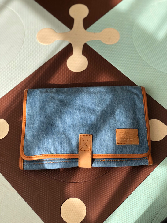 Livis牛仔洗漱包，容量大，分层多，可拆...