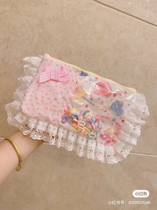 暖暖| 可爱蝴蝶结蕾丝防水化妆包