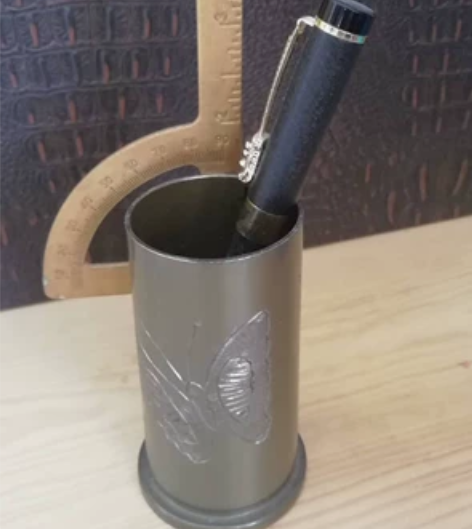 小笔筒  炮弹壳笔筒 军迷小摆件 精钢泡蛋...