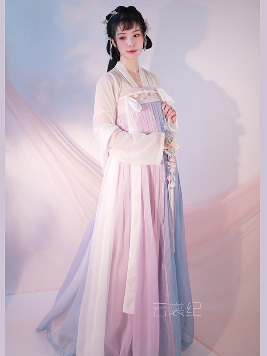 【云裳纪 律吕迢扬】春樱紫蓝 六米摆一片式...