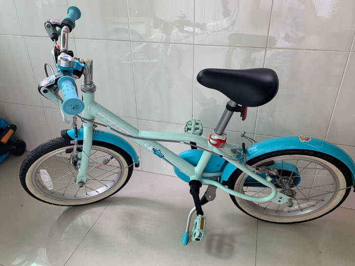 孩子闲置自行车，疫情在家时骑了几个月，现在...