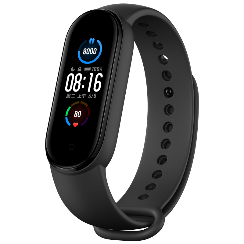 小米手环5智能心率监测蓝牙男女款运动计步器...