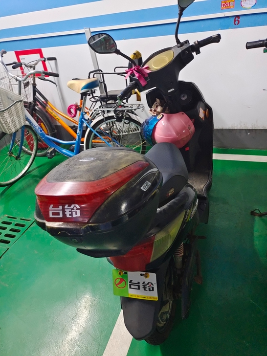 台铃电动车,在海口西海岸,电池有点不太行了...