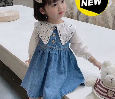 实体店处理全新女童秋装连衣裙套装2021新...