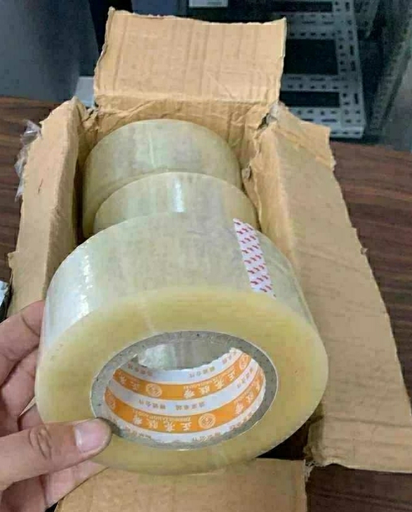 (清仓特价8.8元5卷)白透明封箱胶带快递...