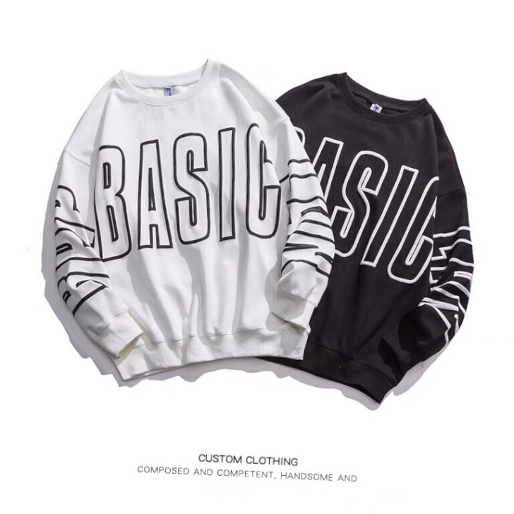 春季新品情侣卫衣男潮牌加肥加大码外套圆领百...