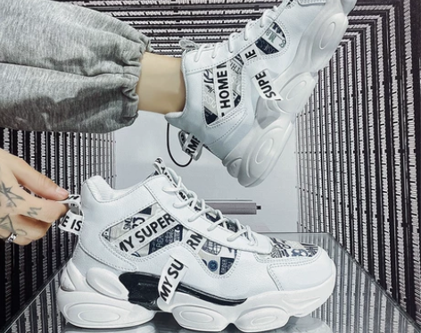 2022春季高帮男鞋透气帆布鞋青年小码跑步...