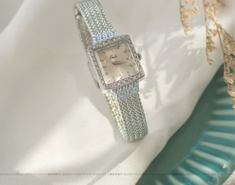 日本agete风麦穗方形手表女学生ins简...