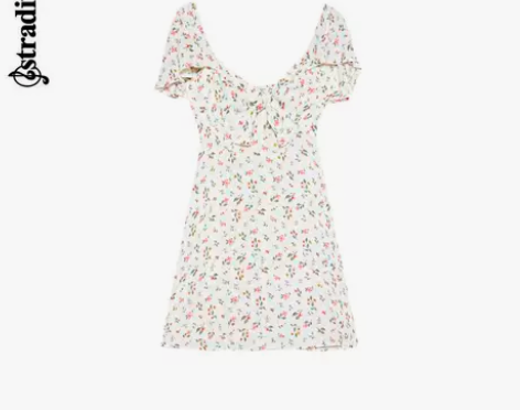 Stradivarius 法式复古田园碎花...