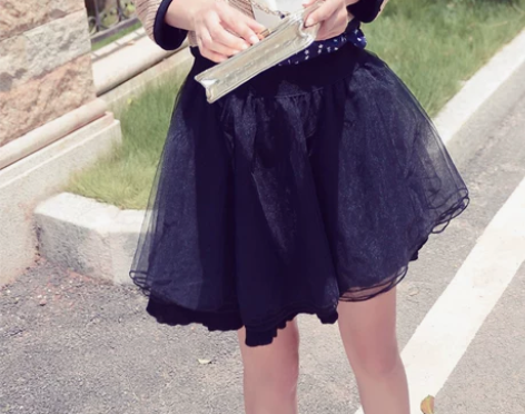 【天猫新风尚】谜秀 春秋装新款纯色A字裙百...