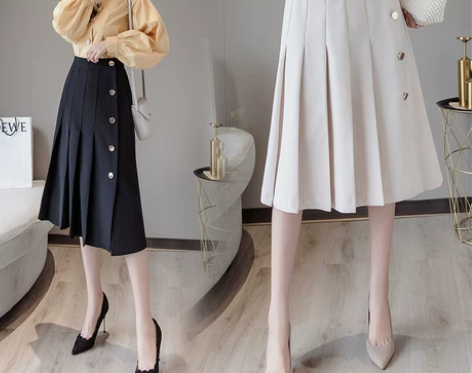 港味ins超火的裙子A字裙大摆裙半身裙女春...