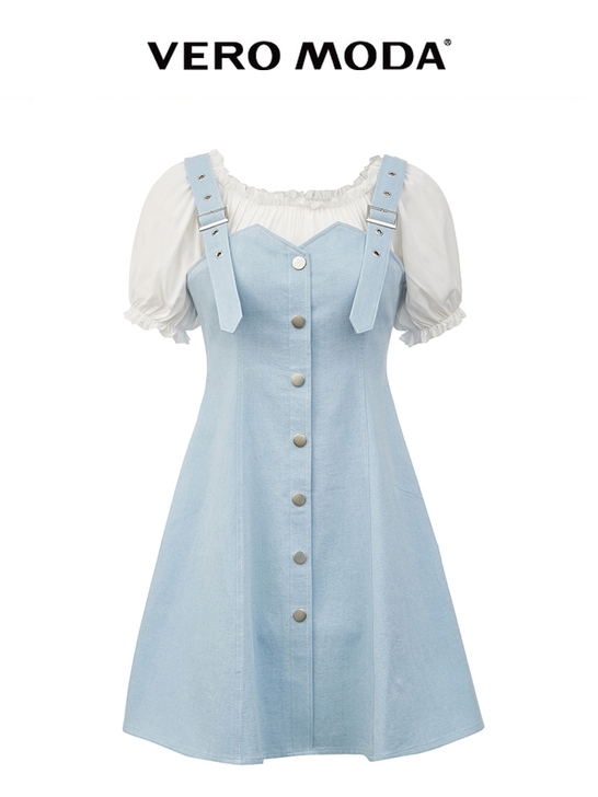 Vero Moda2021早秋含棉假两件拼...