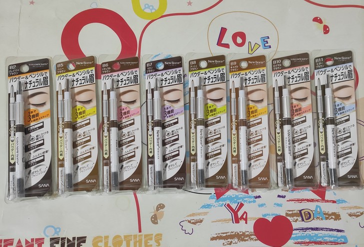 日本sana莎娜眉笔眉粉眉刷三合一眉笔防水...