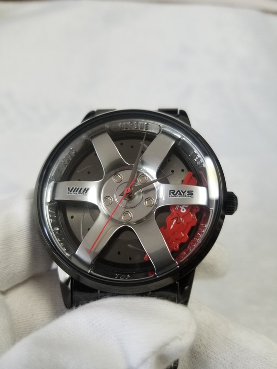 卡伦轮毂主题手表  te37轮毂手表立体镂...