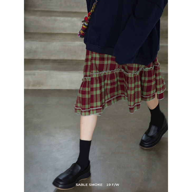 sablesmoke 不规则半身裙 蛋糕裙...