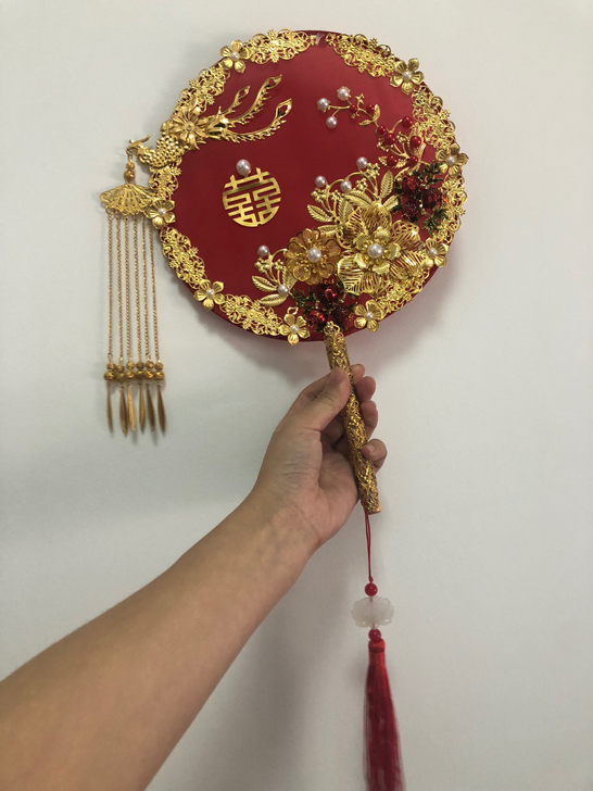 团扇 秀禾团扇 拍照道具