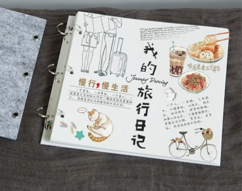 日记本 笔记本记事本日记本拙木 错位手绘本...