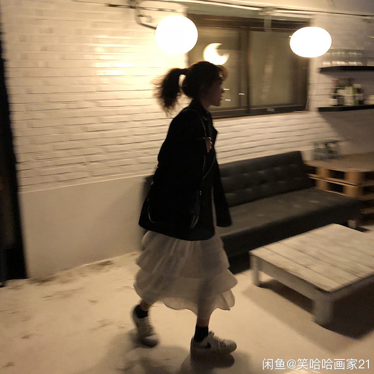 PDSZR原创涉及街拍复古 压褶高腰显瘦雪...