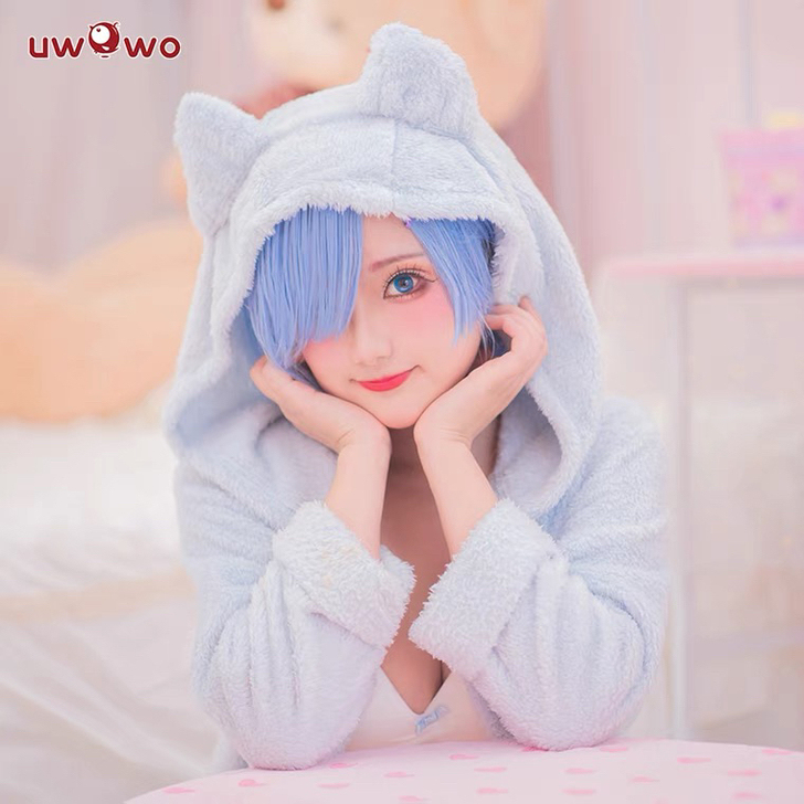 【已预订】悠窝窝家雷姆猫咪睡衣cos