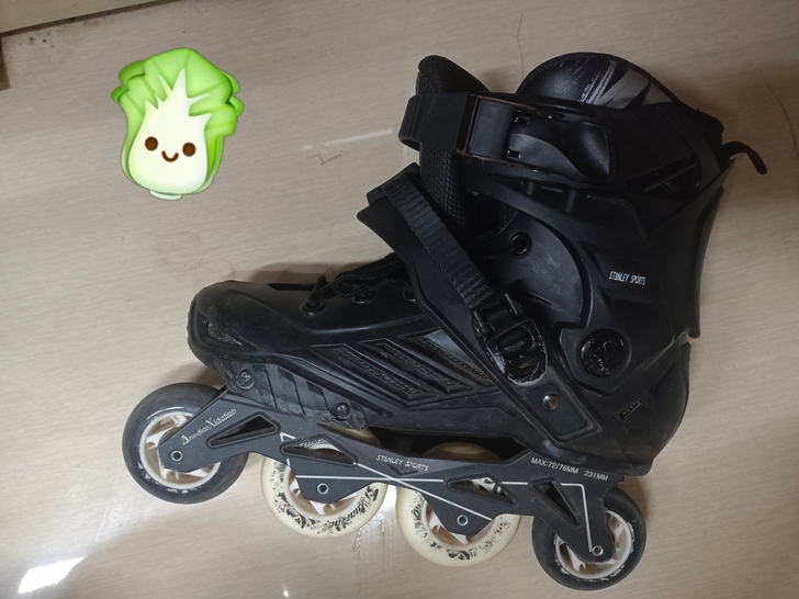 大一加轮滑社时买的，有轻微磨损，现在闲置了...