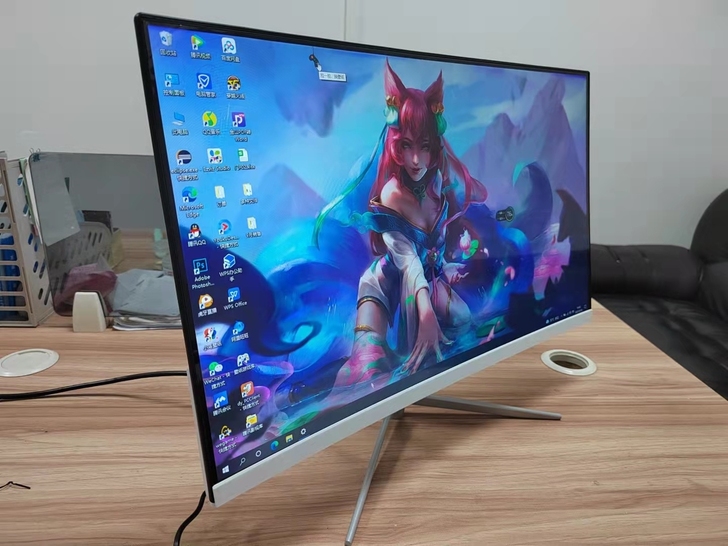 ↘24寸27寸电脑显示器曲面无边框19寸2...