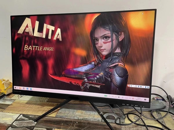 显示器24寸144hz 高清曲/直面无边框...