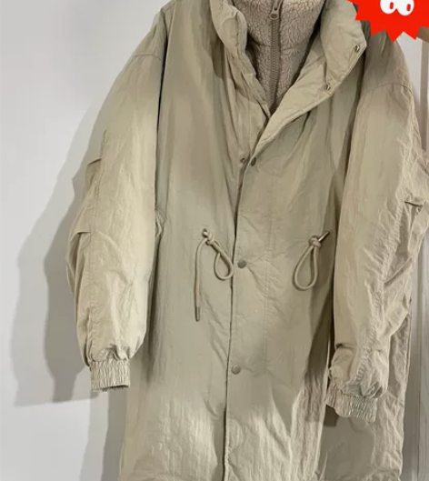 男士鸭绒假两件羽绒服，中长款。已干洗过。X...