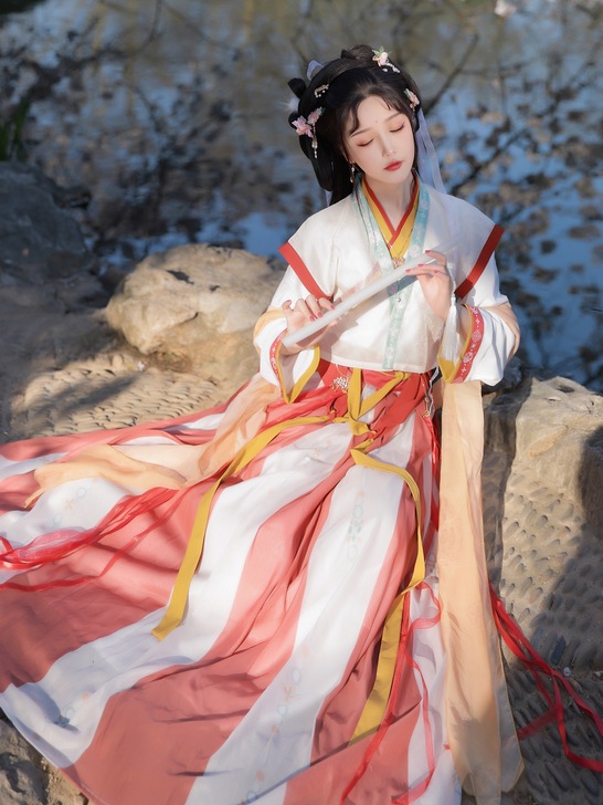 闺梦令 橘生 汉服女原创唐制褙子半袖交领短...